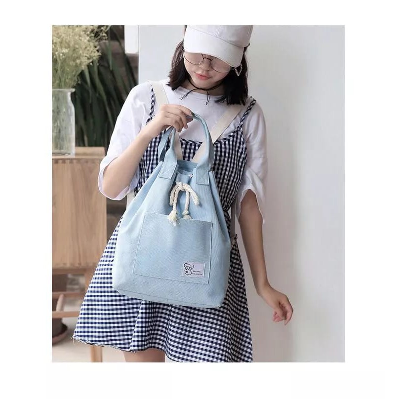 Should Bag - Tas Ransel Sekolah Anak Wanita Dan Pria Terbaru 2021 Kekinian Motif Carakter Serut Ellish Korean Style Murah