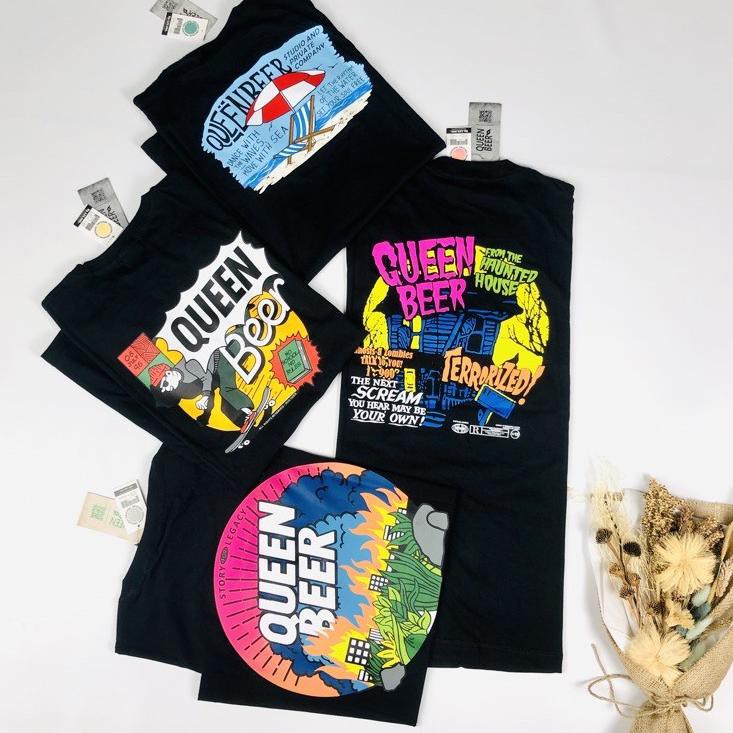 ➽ [] KAOS QUEEN BEER Distro Bandung / TSHIRT QUEENBEER Pakaian Pria Premium ✤