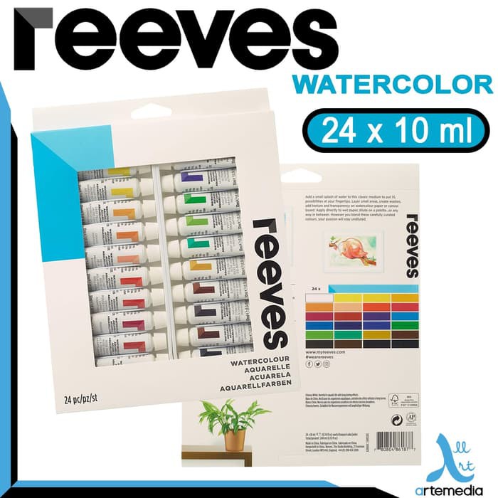Reeves 24x10ml Water Color Set | Shopee Indonesia
