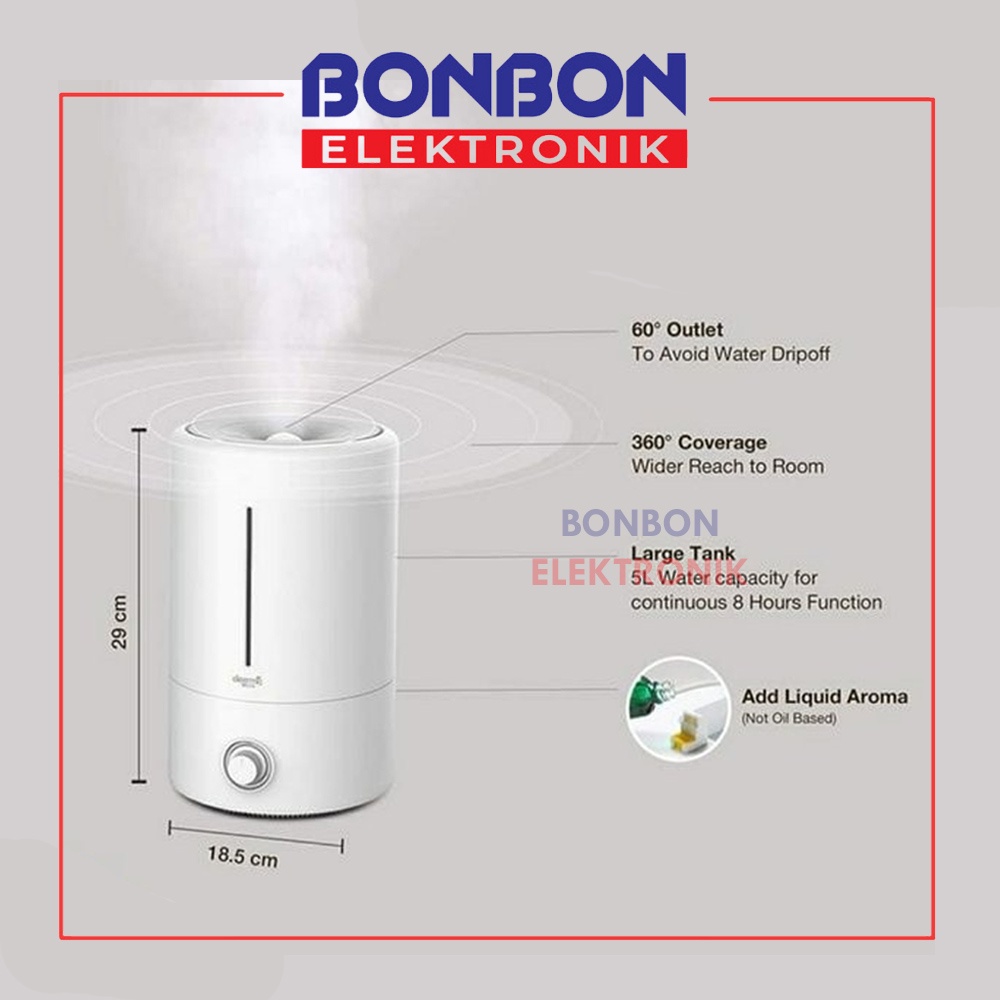 Deerma 5L Air Humidifier DEM F628 Ultrasonic - Pelembab Udara Diffuser