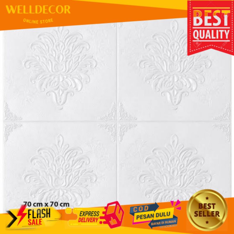 WALLPAPER DINDING 3D FOAM MOTIF KARAKTER BATIK KLASIK WALLPAPAER MEWAH WALLFOAM BATIK CLASSIC WALLPA