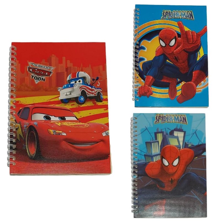 Notebook Spiral Buku Tulis Catatan Cover Fancy Karakter A5