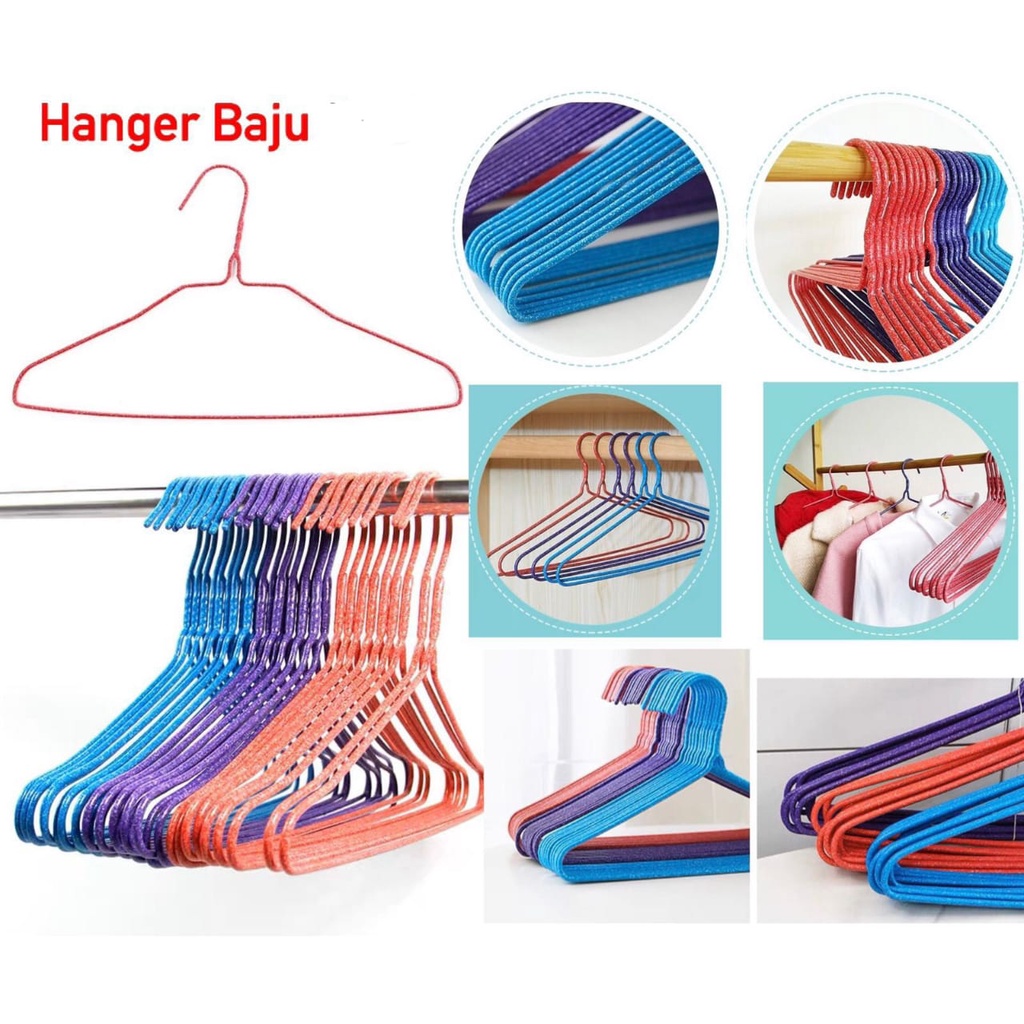 Gantungan Baju Pakaian / Hanger Pakaian Laundry Anti Slip Warna / Cloth Hanger / Gantungan Baju Berwarna