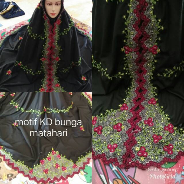 Mukena bordir padang Bahan Adem