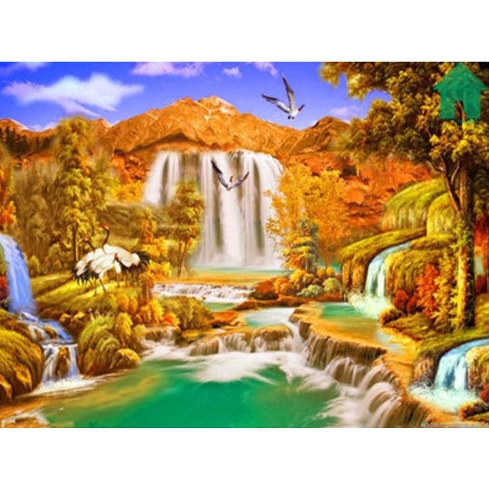 

DIY - Set Melukis / painting by number kit - NATURE 40x50cm. part-4