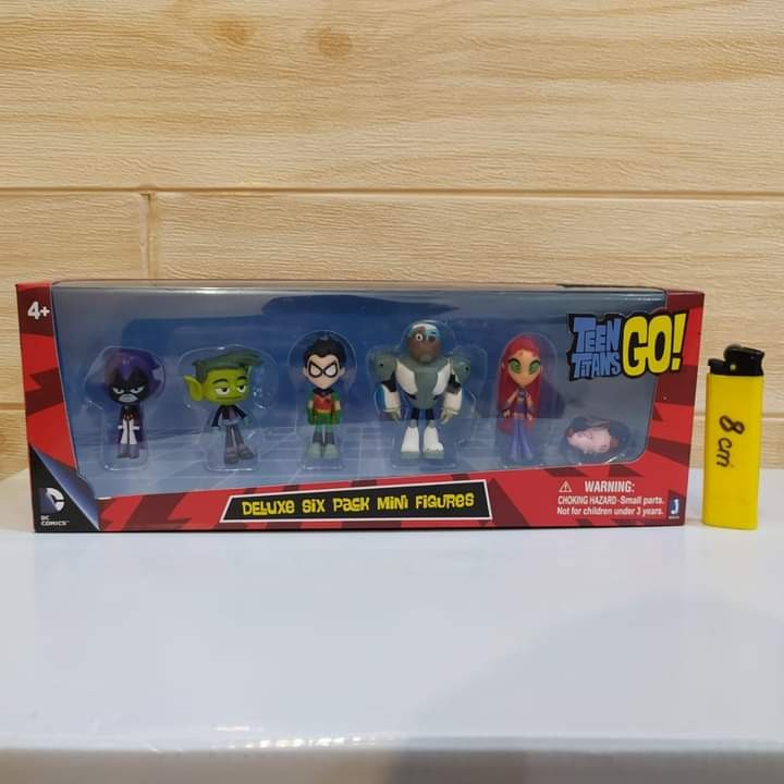 silahkan di order mainan figure teen titans go movies series robin cyborg raven starfire
