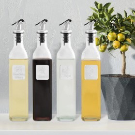 Botol Gula / Botol Minyak Olive Oil 300/500ml, lapis stainless steel Botol kecap tebal kaca