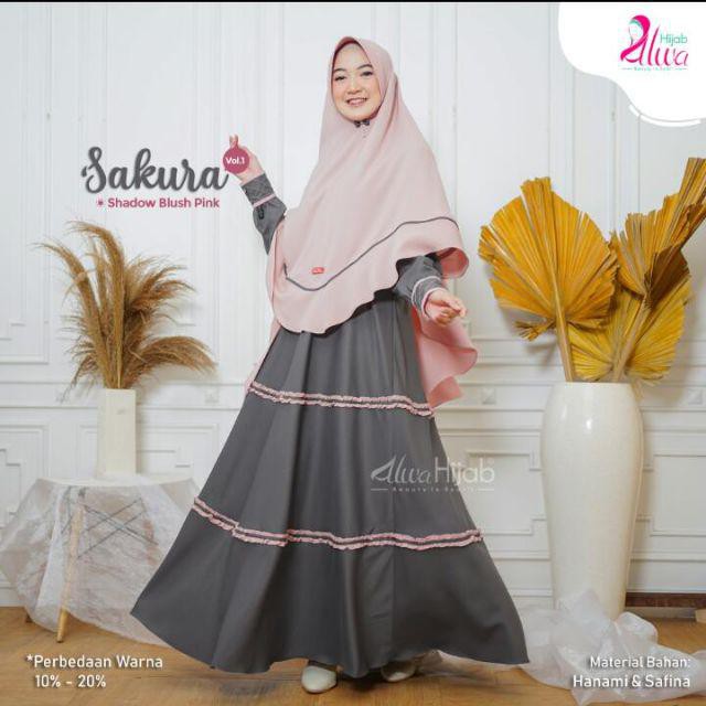 Gamis Sakura | Gamis Syari saja Terlaris | Gamis Moscrep Premium-4