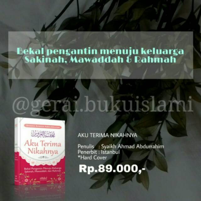 Buku Aku Terima Nikahnya Shopee Indonesia