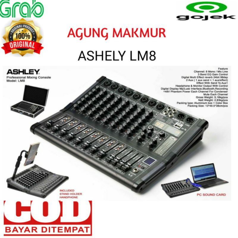 Mixer Audio ASHLEY LM 8 - 8 Channel Original MIXER ASHLEY LM8