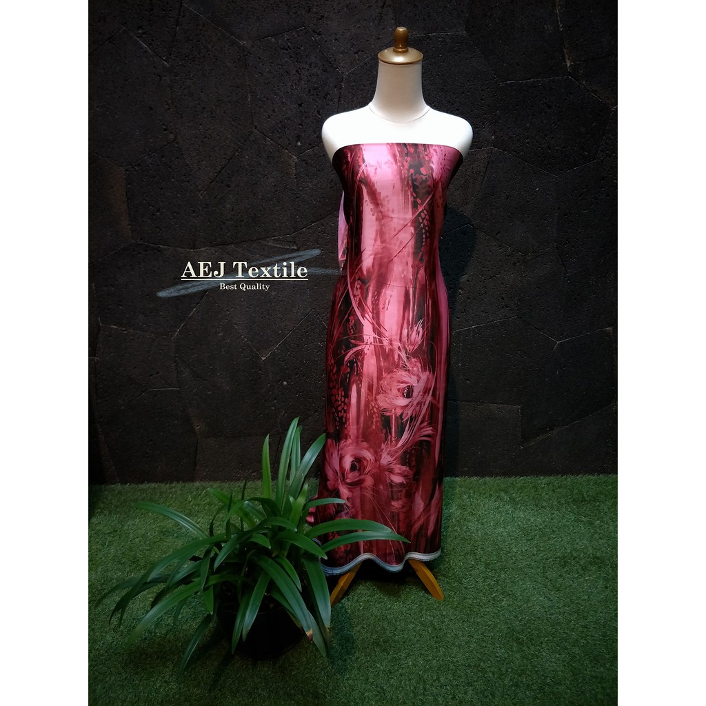 kain gamis bahan silky polyester meteran (48871)
