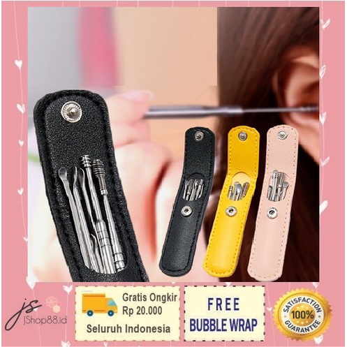 6 IN 1 ALAT PEMBERSIH TELINGA / EAR WAX STAINLESS