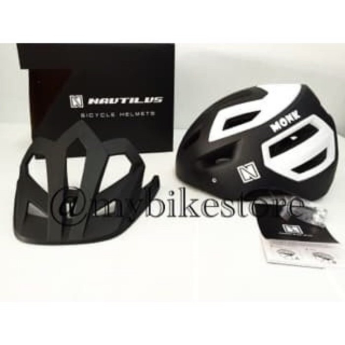 Helm sepeda Nautilus MONK white putih - Putih hitam