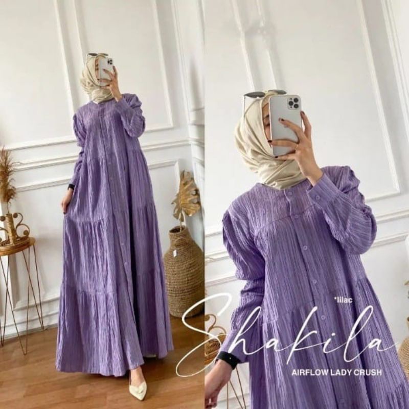 Fashion Muslim Gamis YOLA LADY CRUSH Dress yora maxy kondangan mewah terlaris