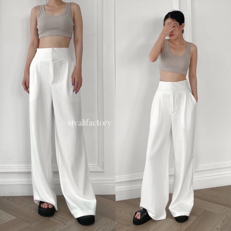 SIVALI Olivia Pants || Celana Kulot Highwaist - Cullote Pants - Celana Wanita