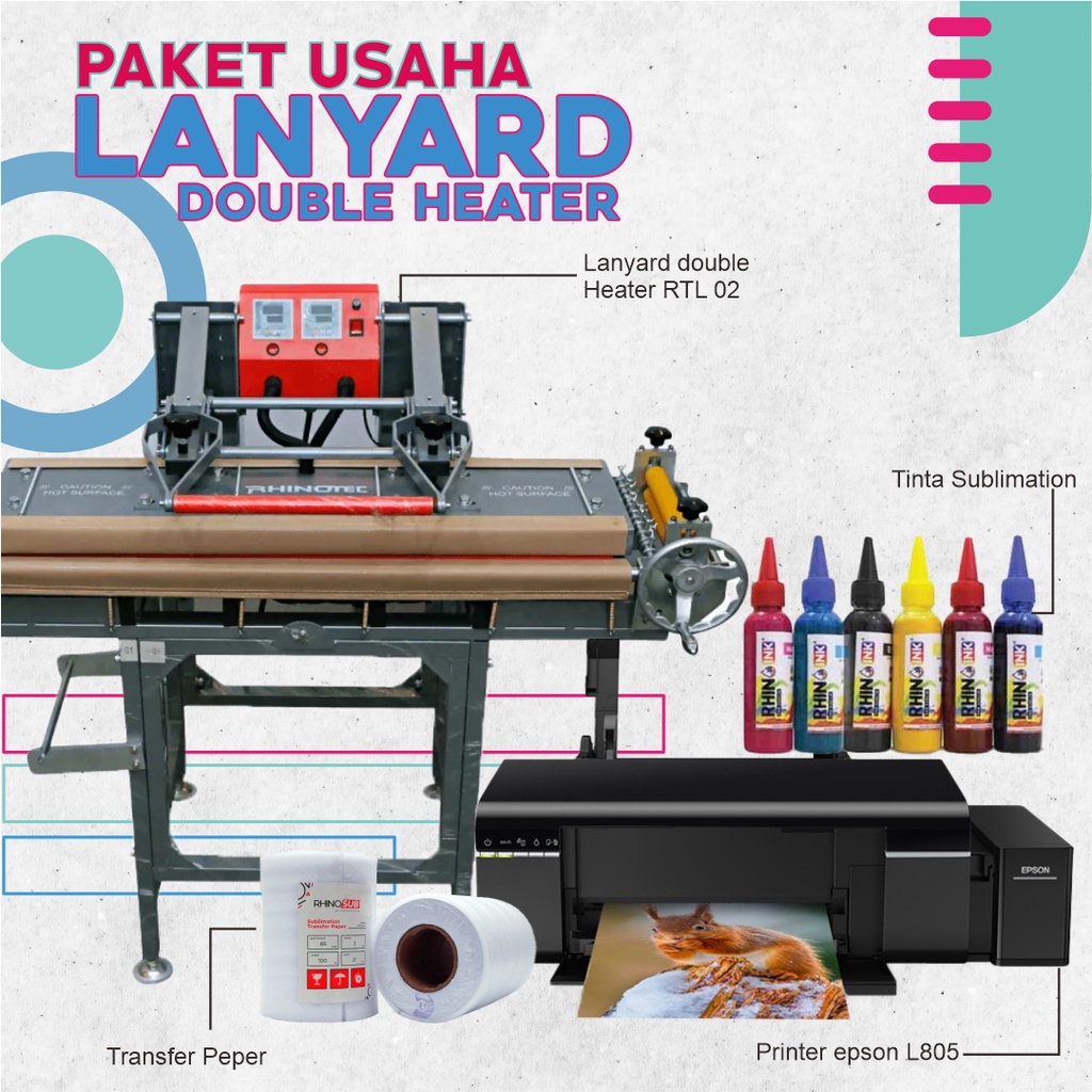 PAKET USAHA LANYARD/MESIN PRESS/LANYARD CUSTOM/MESIN EPSON L805