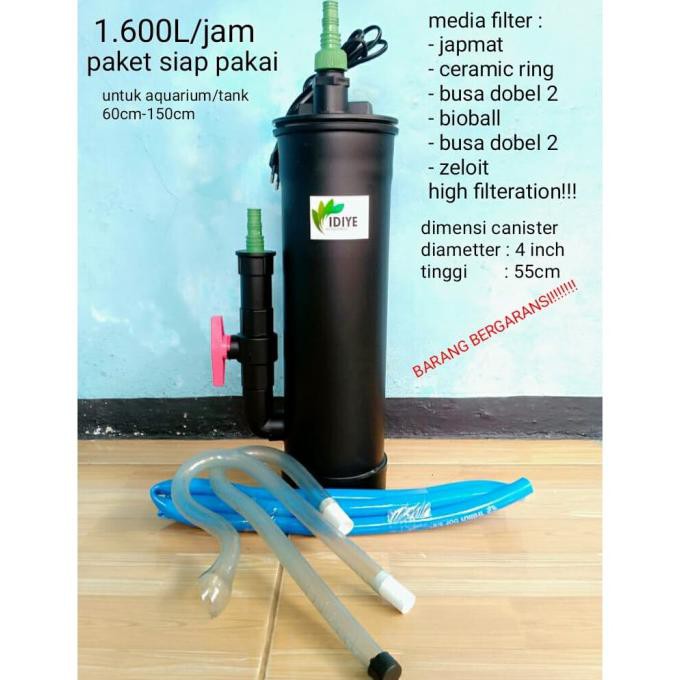 filter canister diy/canister diy/canister 1600L/jam fullset