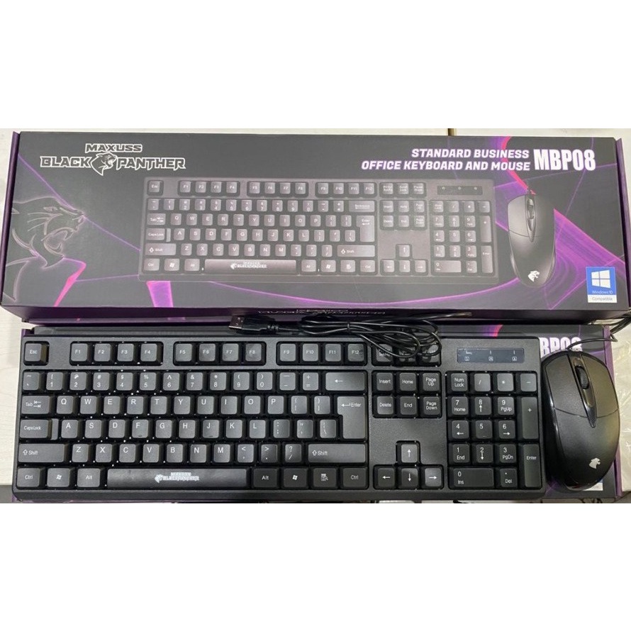 Jual Paket Keyboard & Mouse Black Panther MBP08 Shopee Indonesia