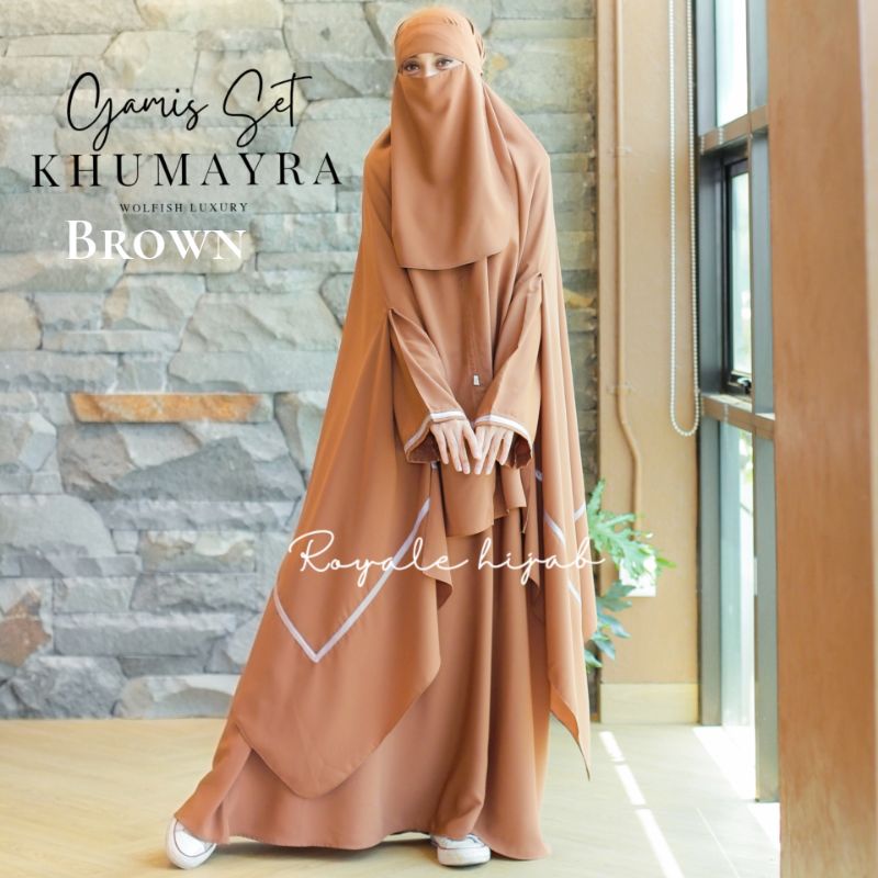 Khumayra syari|gamis cadar|gamis sunnah|gamis niqob|gamis syari|ori royale