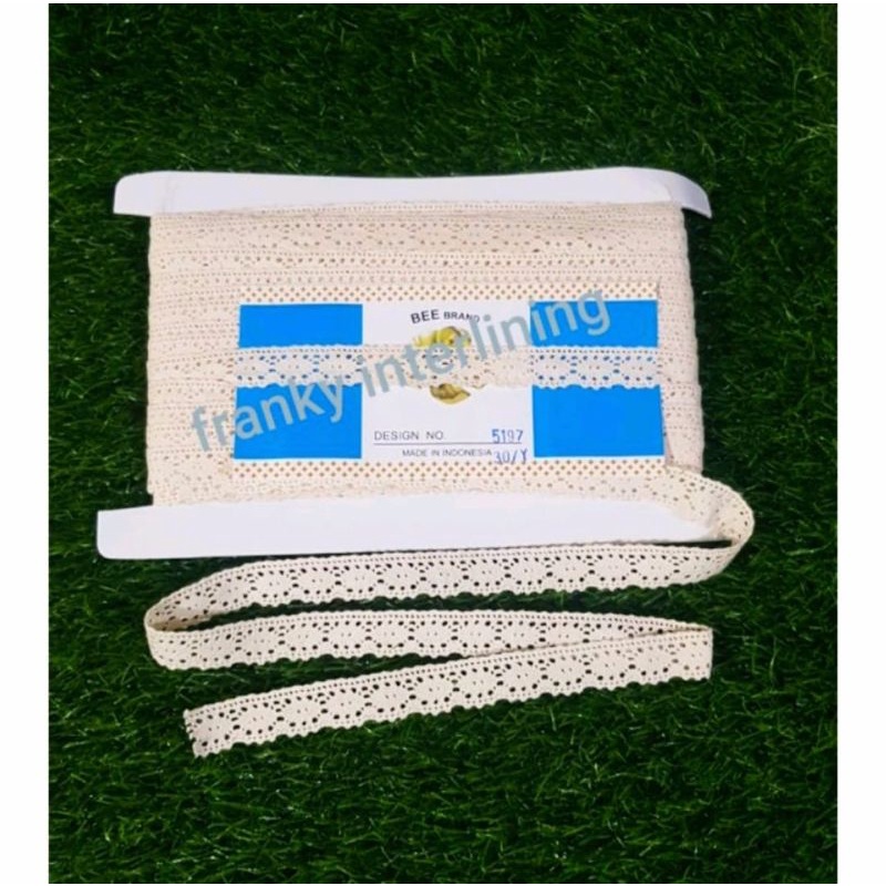 RENDA KAIT 5197 LEBAR 1,5CM HARGA PER PACK ISI 30 YARD