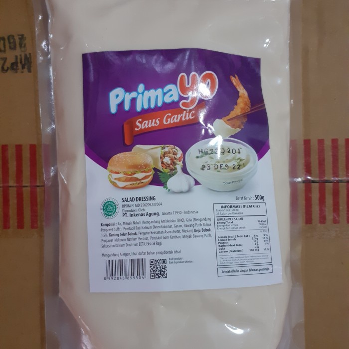 

PRIMAYO Saus Garlic 500g