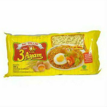 

MIE TELUR CAP 3 AYAM / MIE KUNING CAP 3 AYAM 200GR