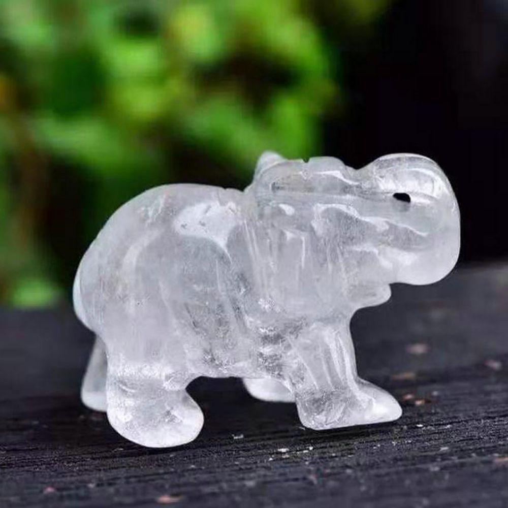 Populer Quartz Elephant Stone Dekorasi Meja Patung Patung Koleksi