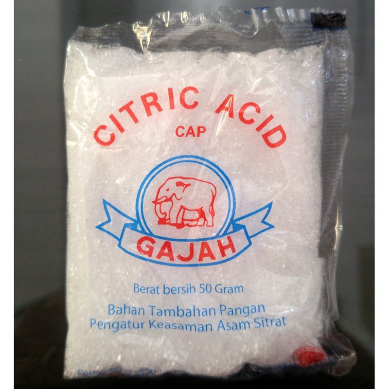 

Citrid Acid/Cintrun Cap gajah 50gr