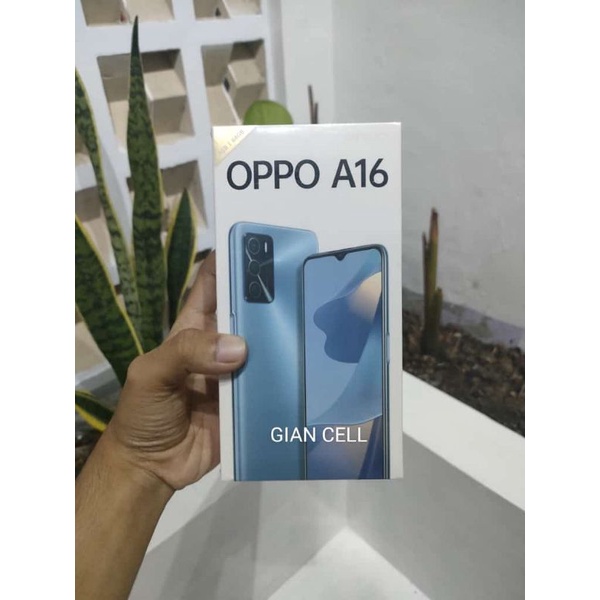 Handphone Oppo A16 Ram 4/64 Baru/Segel Warna Biru Mutiara