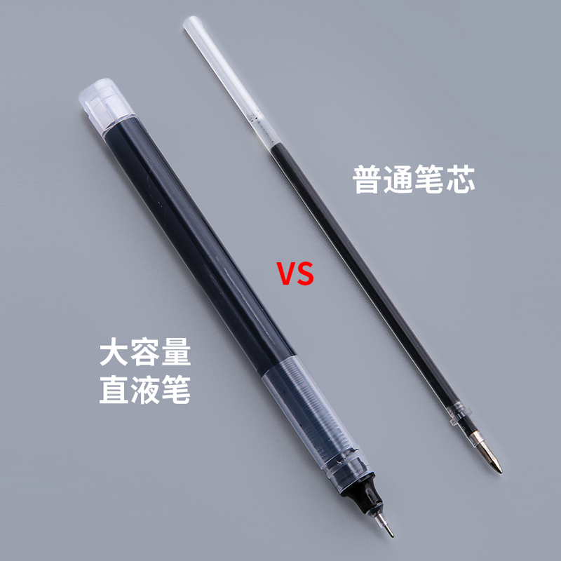 [Ready Stock] 0.5mm Black/Red/Blue Straight Liquid Quick-Drying Gel Pen Office Signature Pen