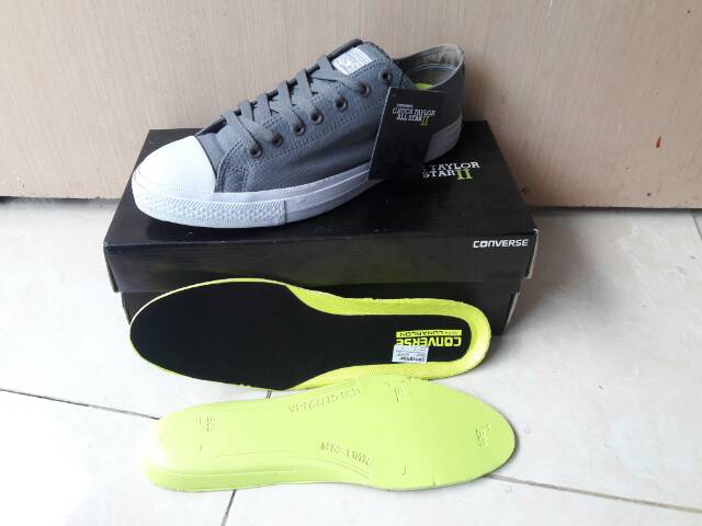 Sepatu Converse Allstar CT PRO LUNARLON BNIB IMPORT PREMIUM GREY ABU KETS SNEAKERS KADO PRIA WANITA