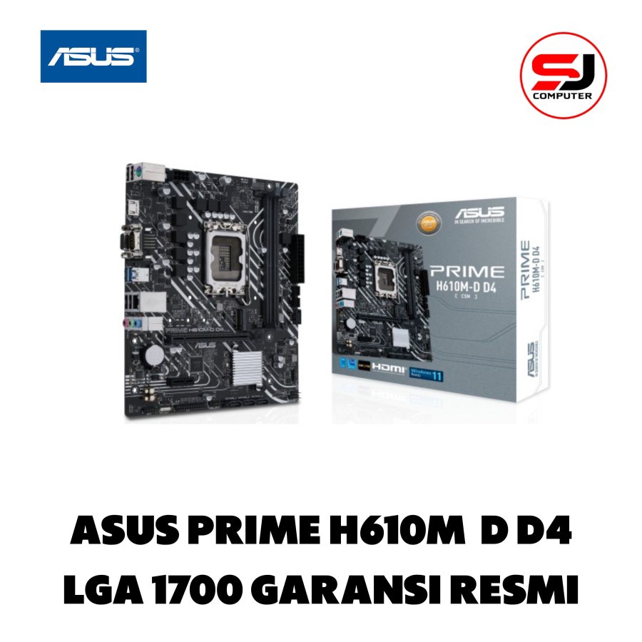 ASUS PRIME H610M-D D4-CSM DDR4 INTEL H610 LGA1700 MOTHERBOARD