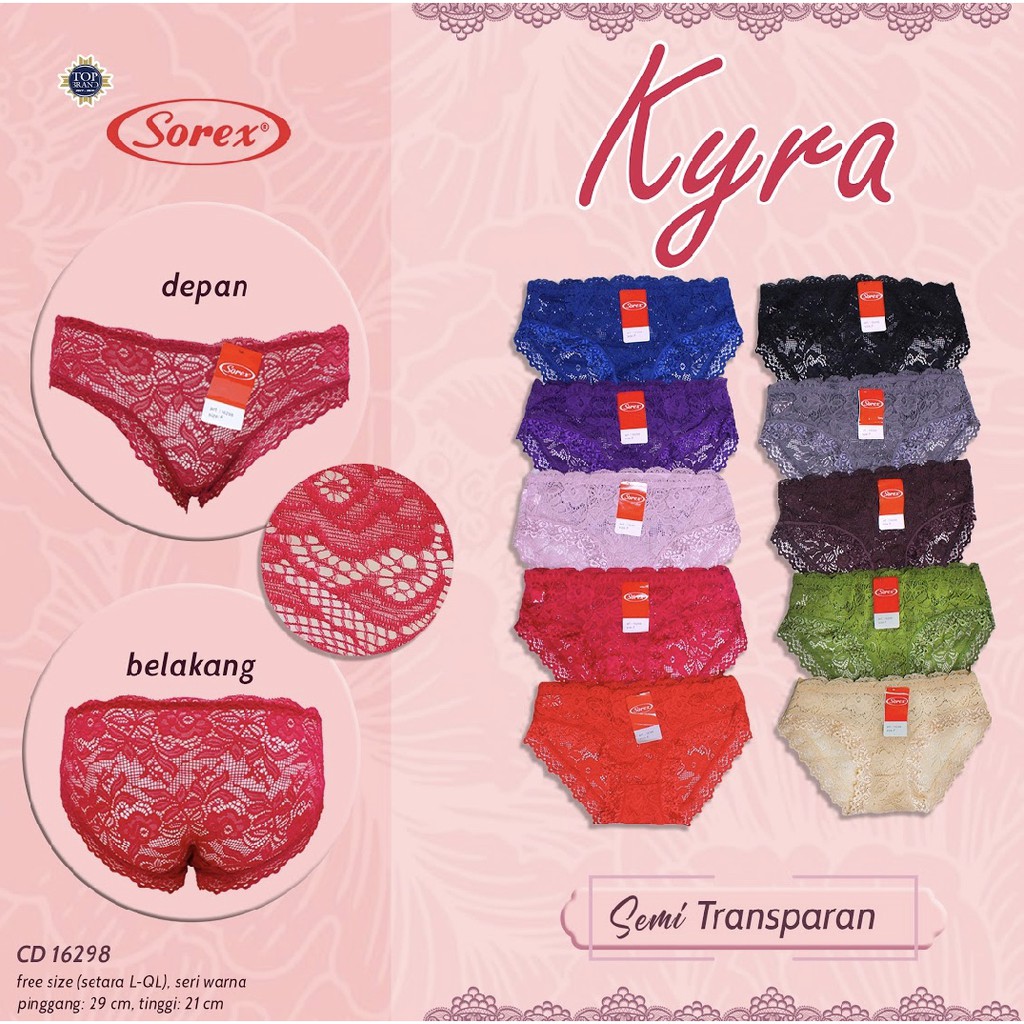 SOREX CD WANITA BRUKAT RENDA LACE SEKSI SEMI TRANSPARANT 16302 ; 16303 ; 16298 ; 16294 BEST SELLER