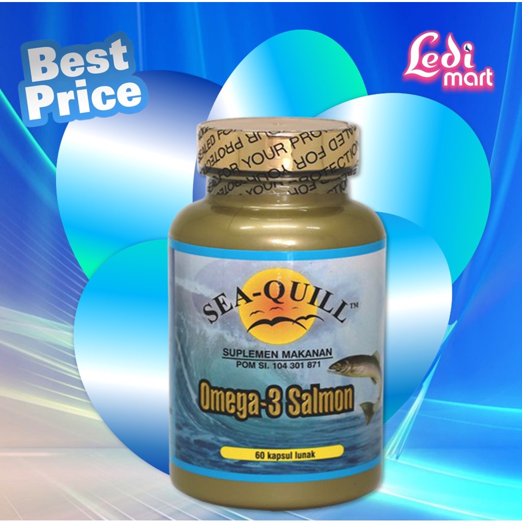 Sea-Quill Omega 3 Salmon / Sea Quill Seaquill Vitamin Kolesterol Jantung Hipertensi / LEDI MART