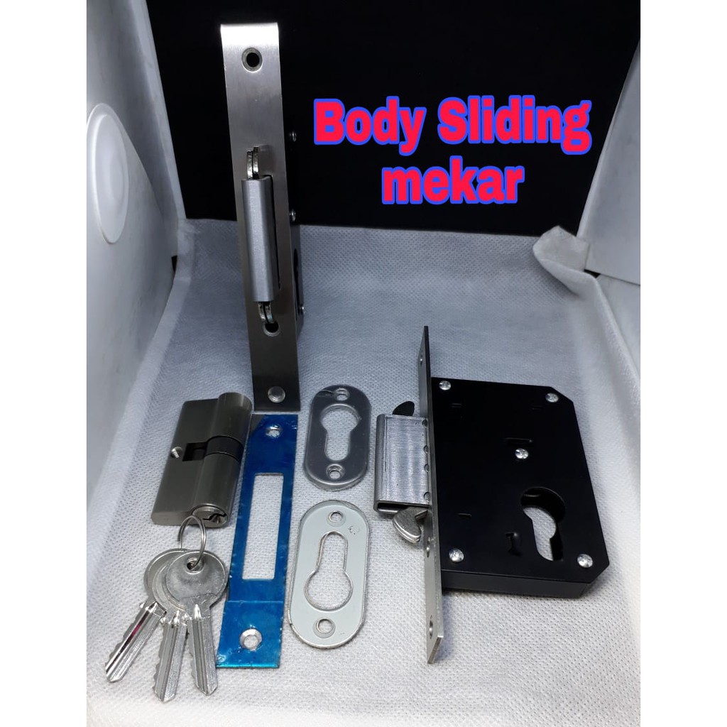 Paket Kunci Pintu Sliding  Lockcase Set Pintu  Geser Tanpa 