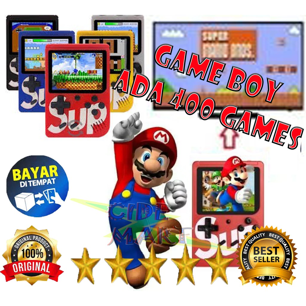 [ORIGINAL] GAMEBOY SUPER MARIO GAME CONSOLE GAME 400 IN 1 RETRO FC CLASSIC