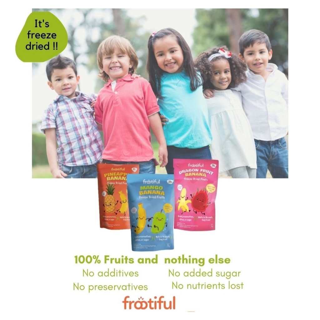 FROOTIFUL Freeze Dried Fruit - Strawberry Banana/Pineapple Banana/Mango Banana - Cemilan Sehat