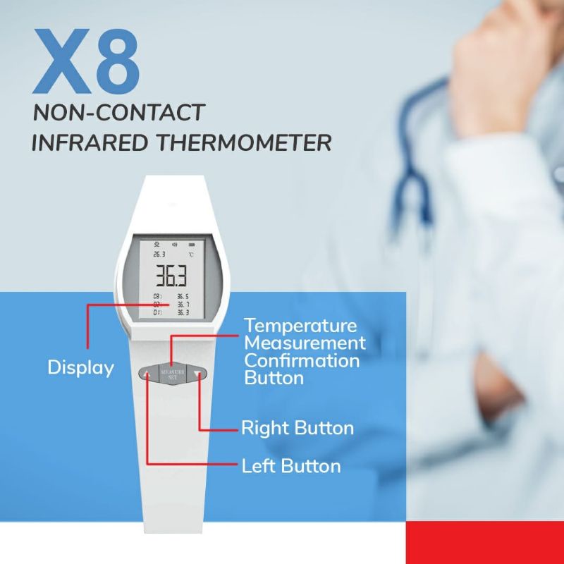 X8 Termometer Digital Infrared Non Contact + Baterai