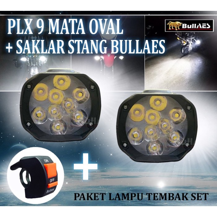 Lampu Tembak Sorot Plx Paketan Saklar Stang Bullaes