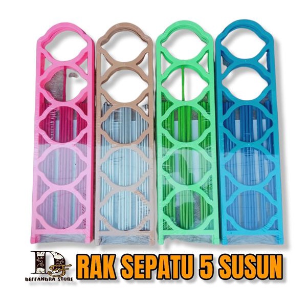 Rak Sepatu Plastik / Tempat Sepatu Plastik Susun 5 Tingkat