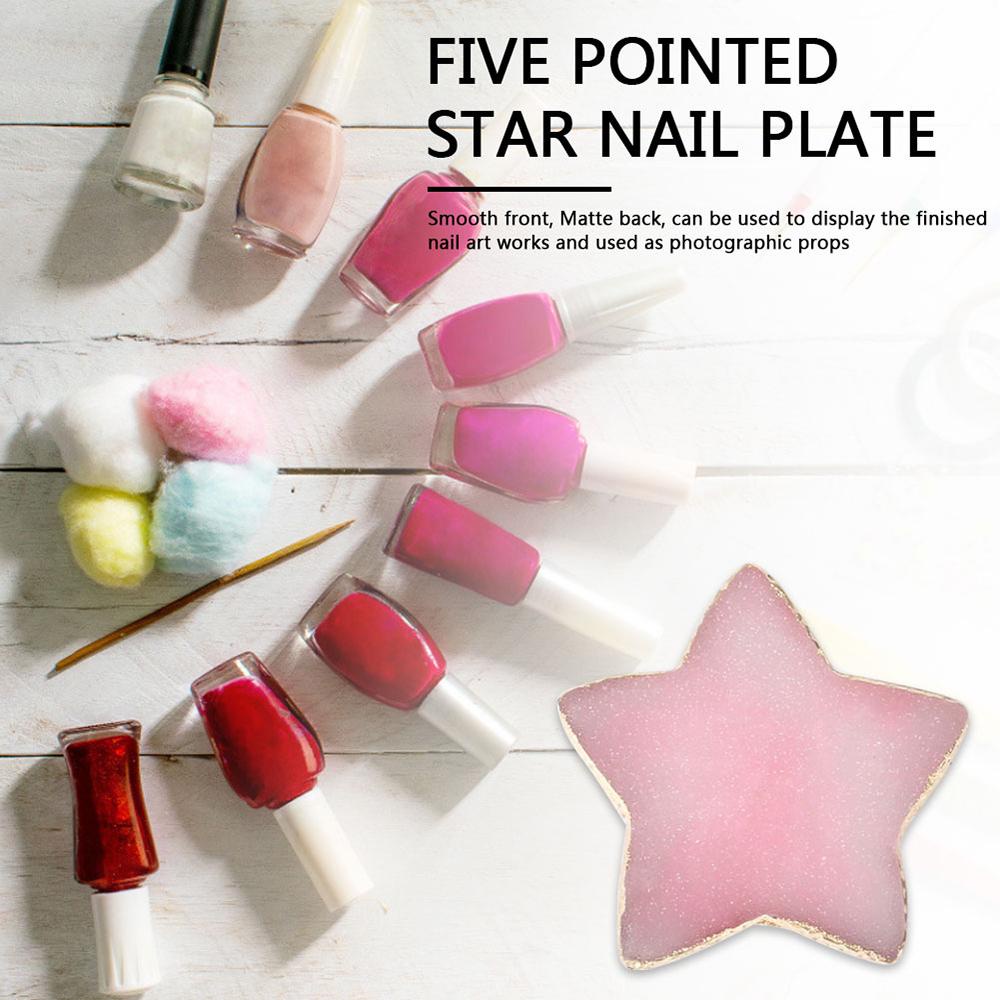 Mxbeauty DIY Palet Nail Art Bintang Berujung Lima Manicure Nail Art Alat Palet Pencampuran Warna