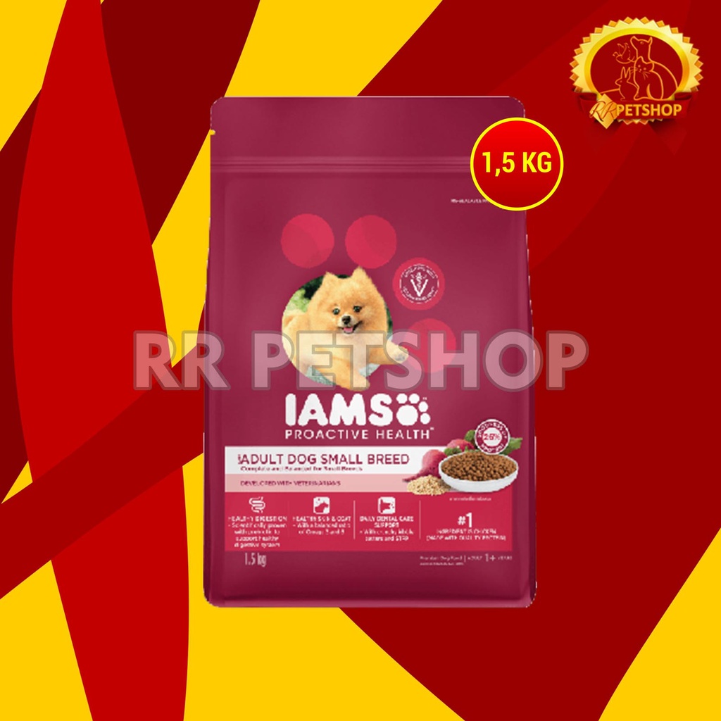 Iams Dog Food Small Breed Adult Makanan Anjing Dewasa Ras Kecil 1.5 KG