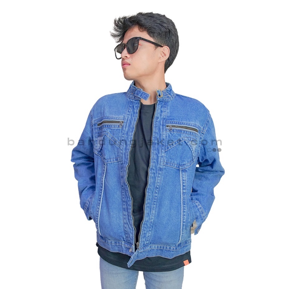 Jaket Jean's Premium II JAKET Denim Sunmori Pria II Jaket Jeans Denim zipper