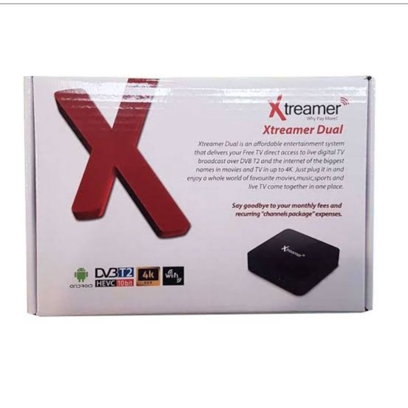 Xtreamer Dual Set Top Box DVB-T2 Media Player Android 9.0 4K