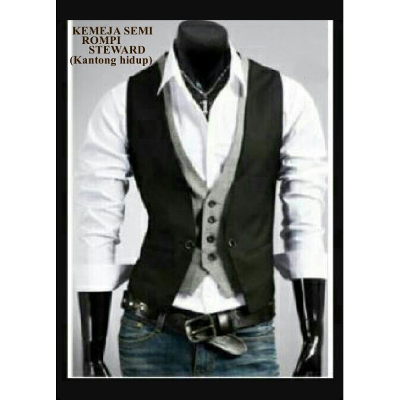 Jual Kemeja Pria Semi Rompi Steward Murah