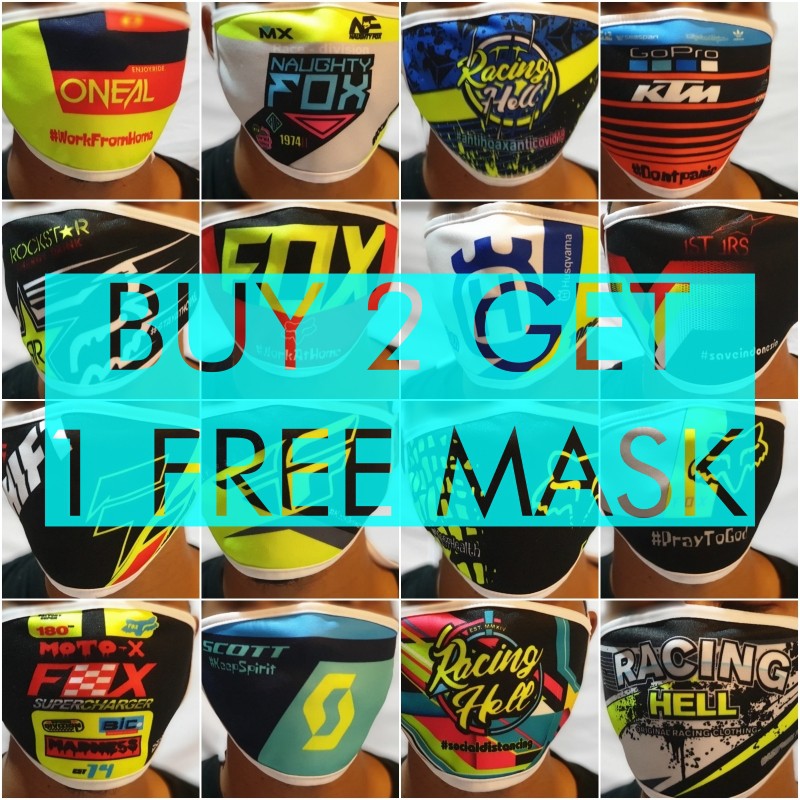 Masker Trail Motocross Fullprint Protect from Covid-19