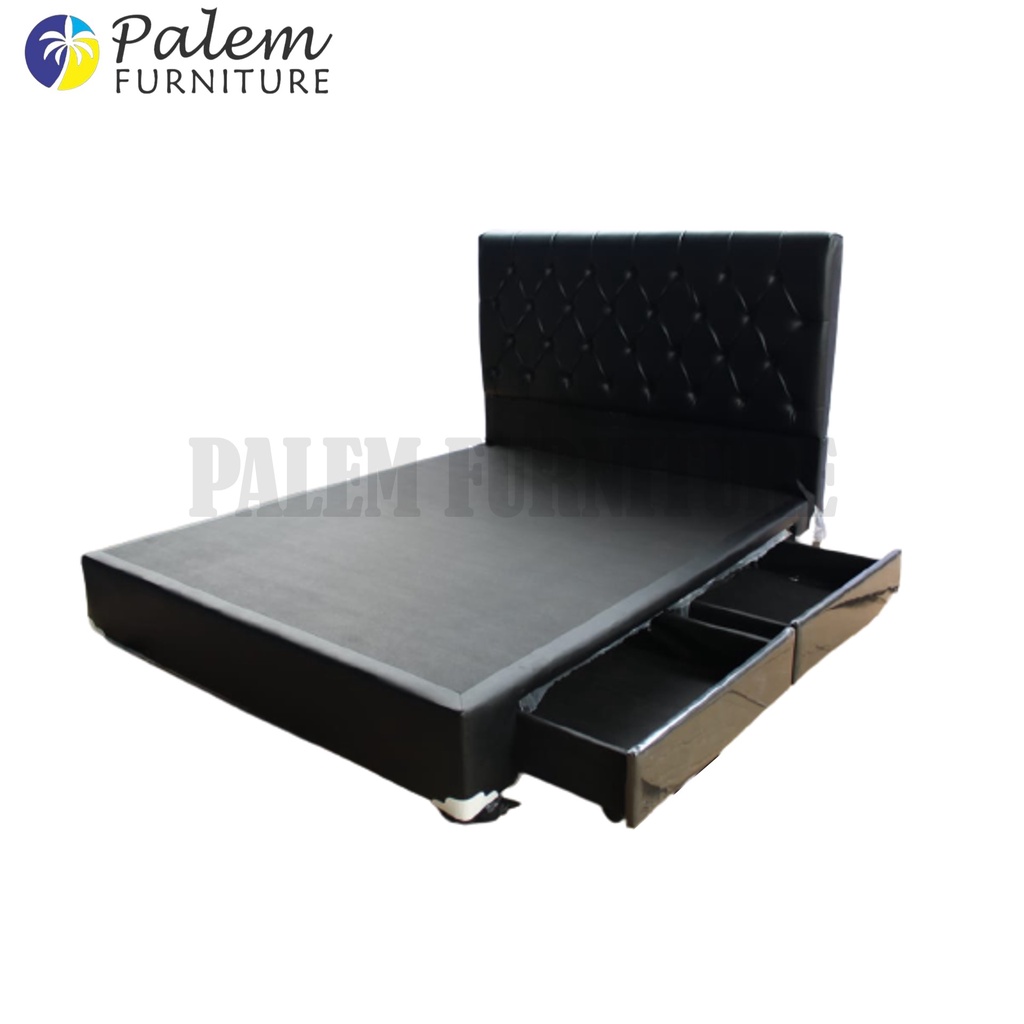 Divan Ranjang Sandaran Laci Kasur Tempat Tidur SpringBed Busa Modern Minimalis