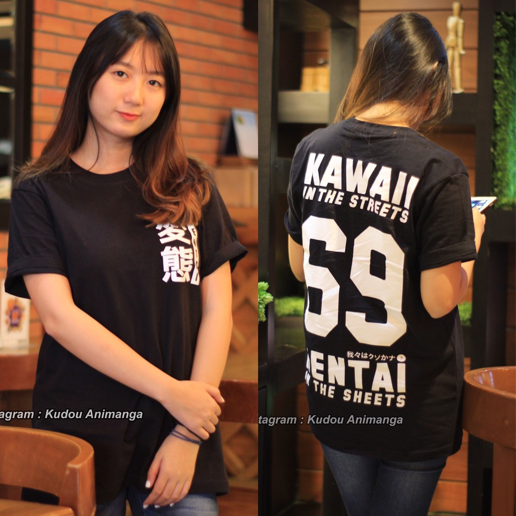 Kaos Distro Hentai X Kawaii Black