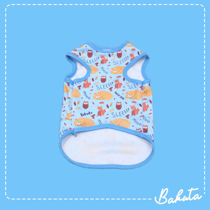 Baju Kucing Model Kaos Motif Tank Lazy Bear Warna Warni (Boleh Request Kombinasi Warna) | Lazy Bear Tank Bakuta