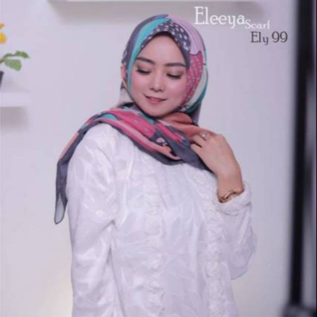 HIJAB SEGIEMPAT PRINTING || Eleeya Scarf ELY 99